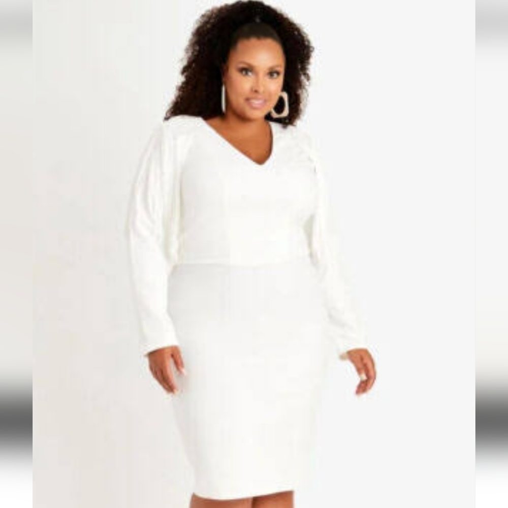NWT Ashley Stewart Fringes on Shoulders Long Sleeves Dress Size: 30/32
